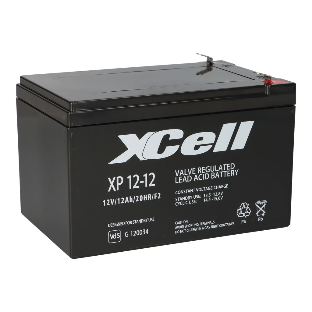 Akumulator AGM XCell XP12-12F2, 12V, 12Ah - z zaciskami T2 Zdjęcie produktu 
