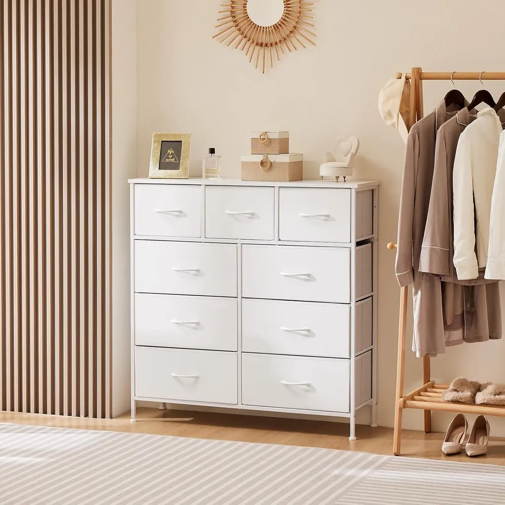 Commode pour chambre à coucher avec tiroirs de rangement Sweetcrispy