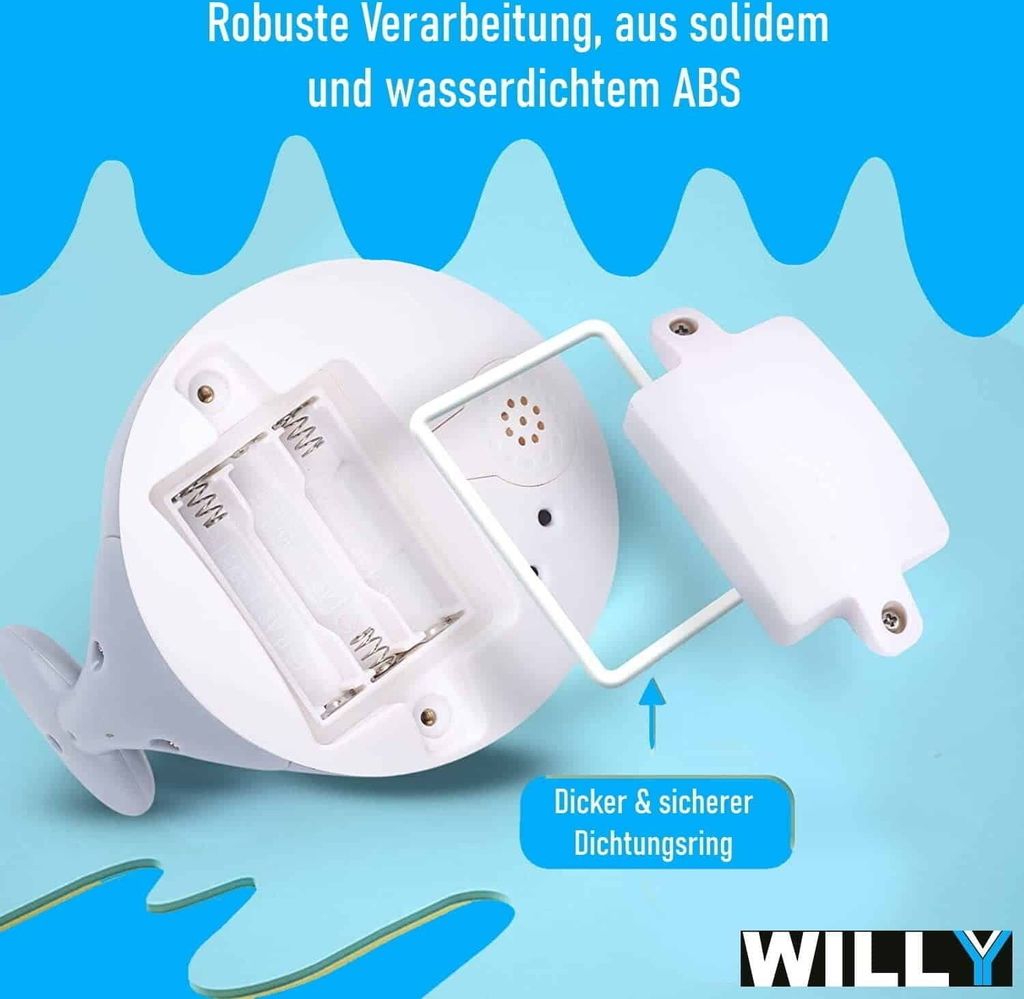 WILLY wieloryb zabawka do kąpieli zabawka wodna dla dzieci Zdjęcie produktu 7