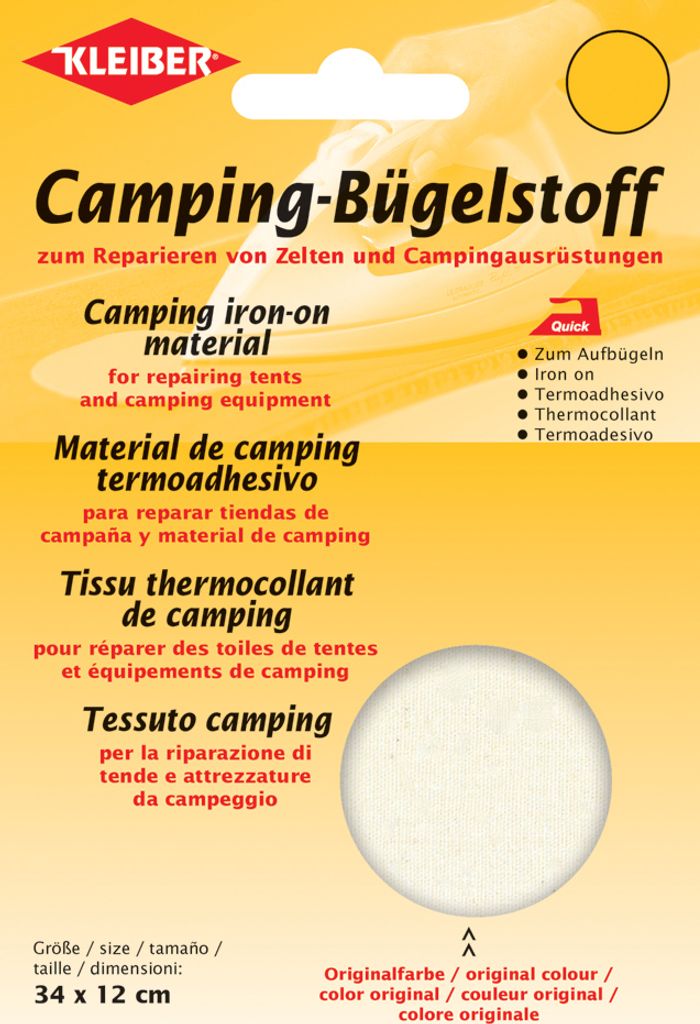 KLEIBER Quick-Camping-Bügelstoff 340 x 120 mm rohweiß Produktbild 