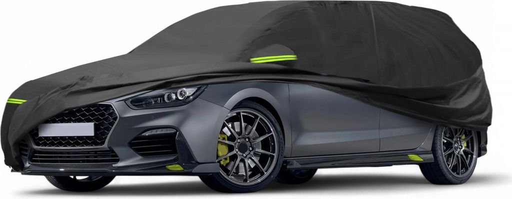 Autoabdeckung fš¹r Hyundai I30 II/III 2011-2021 210D-PU Outdoor Vollabdeckung Autoabdeckung Alle Wetter Wasserdicht Winddicht Sonnenschutz mit Fa...