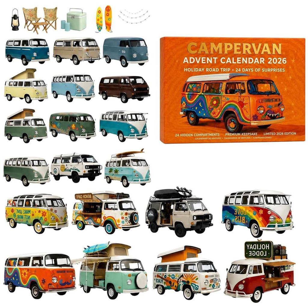 Adventskalender 2026, Camper Van Weihnachtskalender mit 24 Produktbild 
