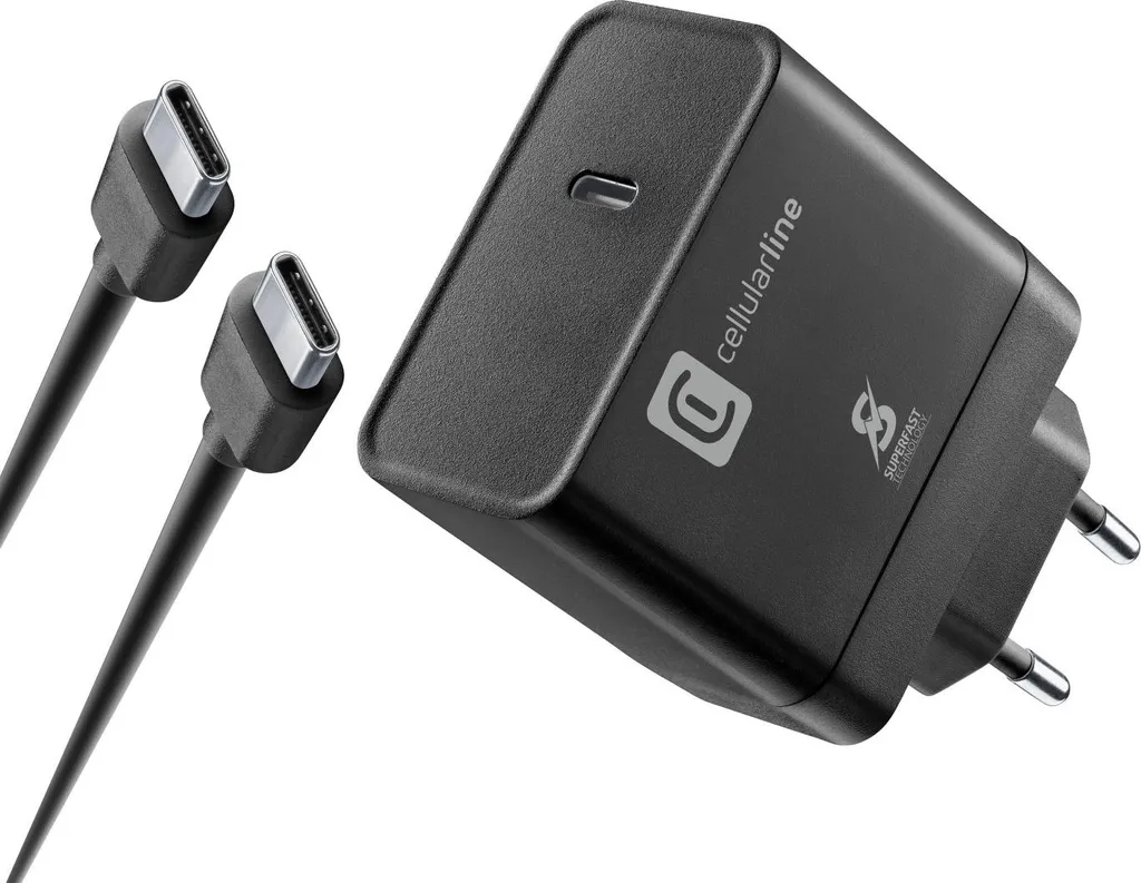 Cellularline USB-C Charger Kit Ultra Caricabatterie Nero