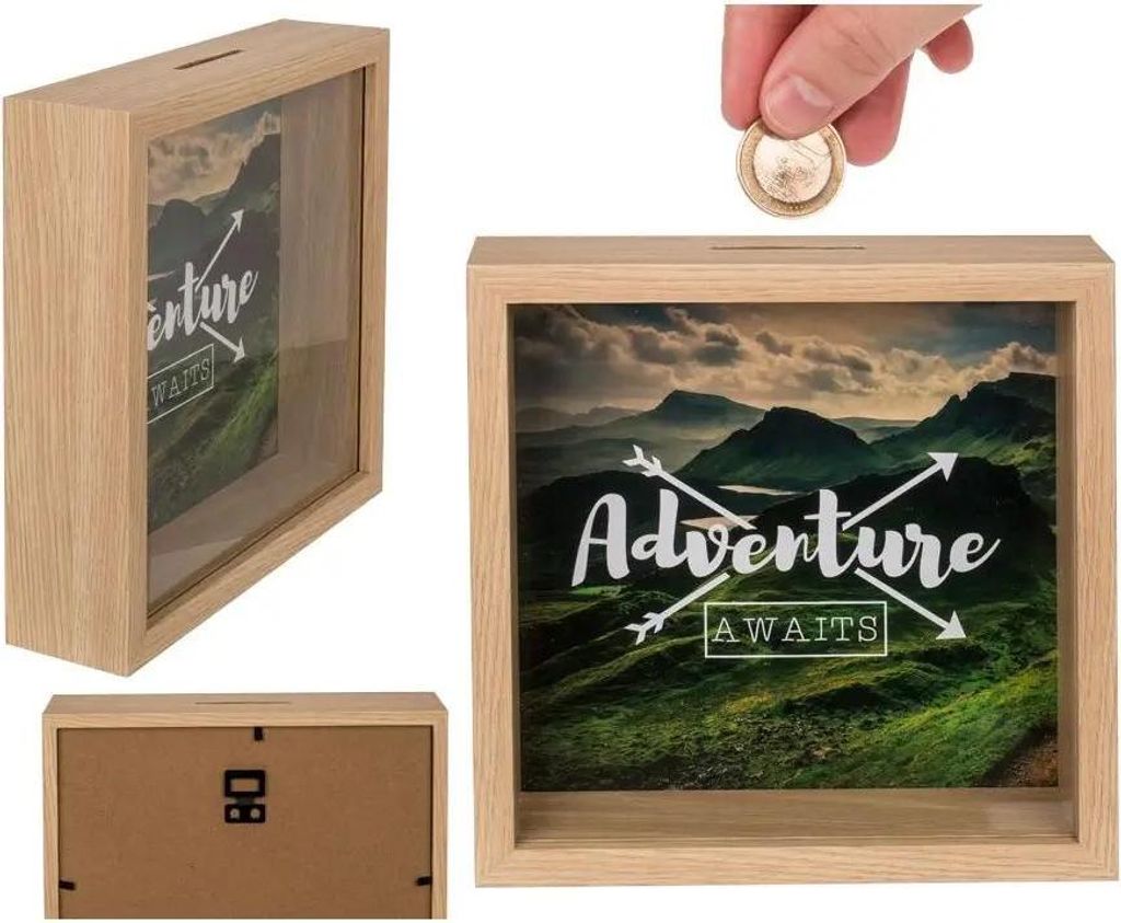 OOTB Holz-Spardose Adventure awaits Produktbild 