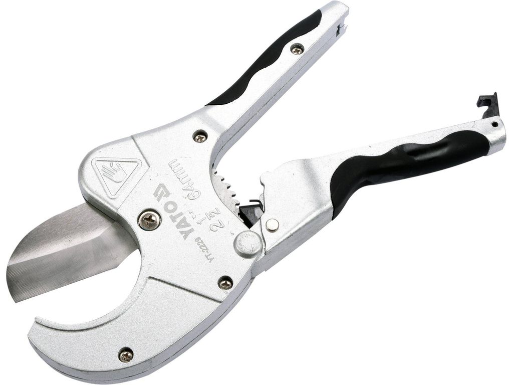 Tagliatubi in PVC Ø 64 mm con cricchetto, cesoie per tubi Immagine del prodotto 