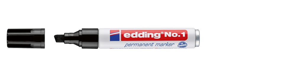 Edding No.1 schwarz 1-5mm Keilspitze permanent Produktbild 