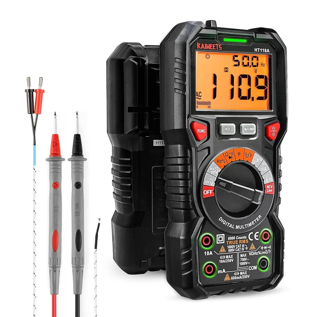 Multimètre pour Électricien et Maintenance avec Sonde de Température K