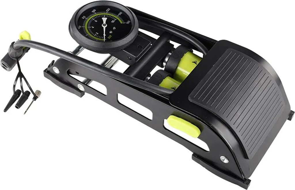 Pompa a Pedale Doppio Pistone 11 BAR 160 PSI | Acciaio per Auto e Bici