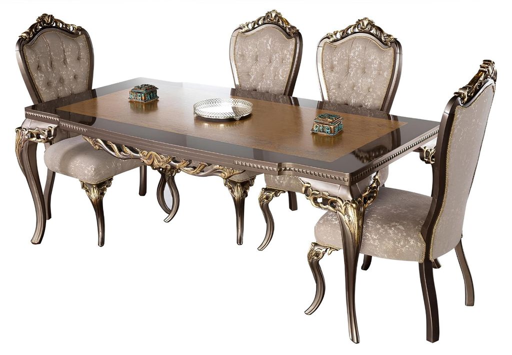 Tisch Luxus Esszimmertisch Esstisch Esszimmer Holz Tische Barock Ess Möbel Neu