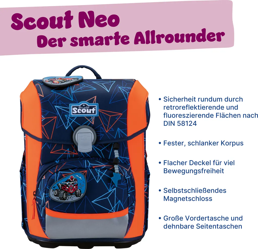 Sac d'école Scout Basic Neo Offroad bleu : fini le mal de dos à la rentrée - 6