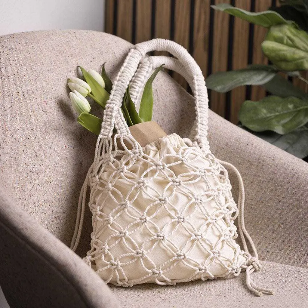 Apprendre le Macramé Facilement : Kit Complet Sac Blanc Style Boho