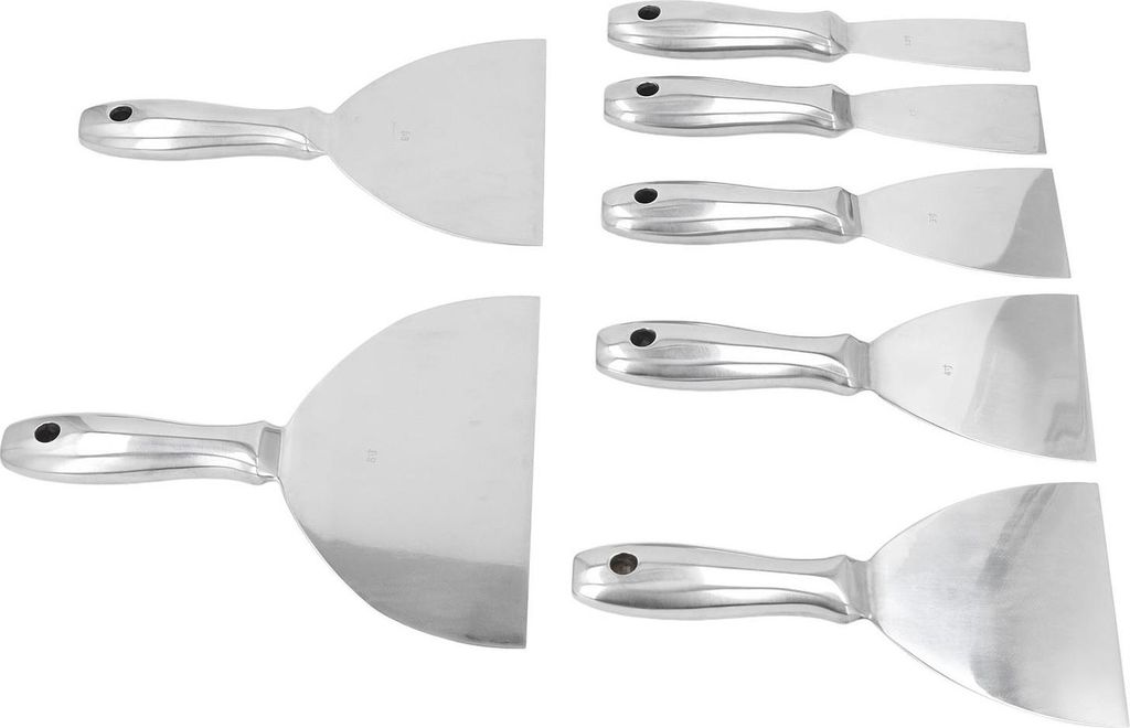 7 Stück Spachtelmesser Edelstahl Farbe Schaber für die Reparatur von Trockenbau Entfernen von Tapeten Auftragen von Spachtel Gips Zement Trockenb...