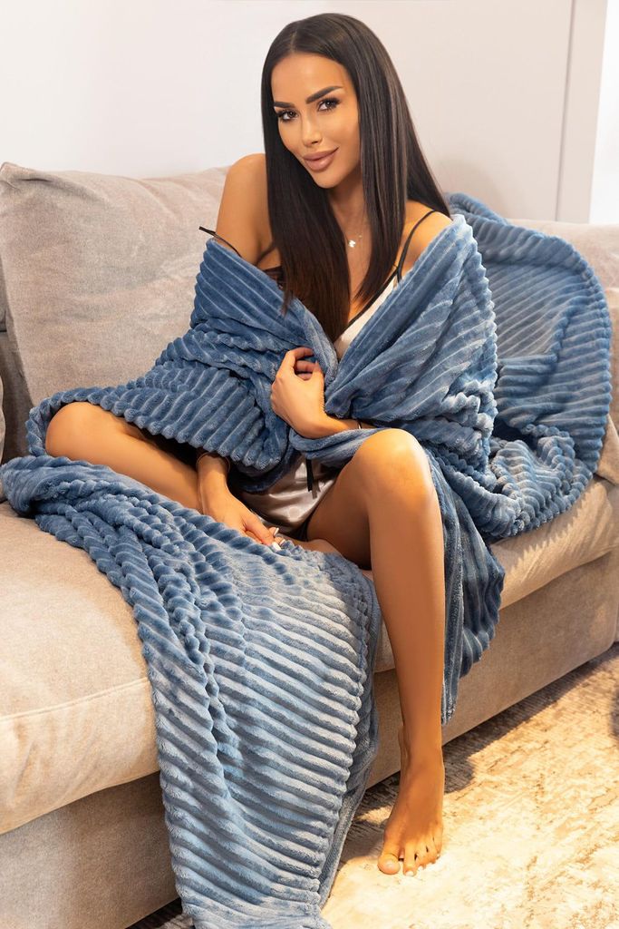 WAVE Fleecedecke 170x210 blau