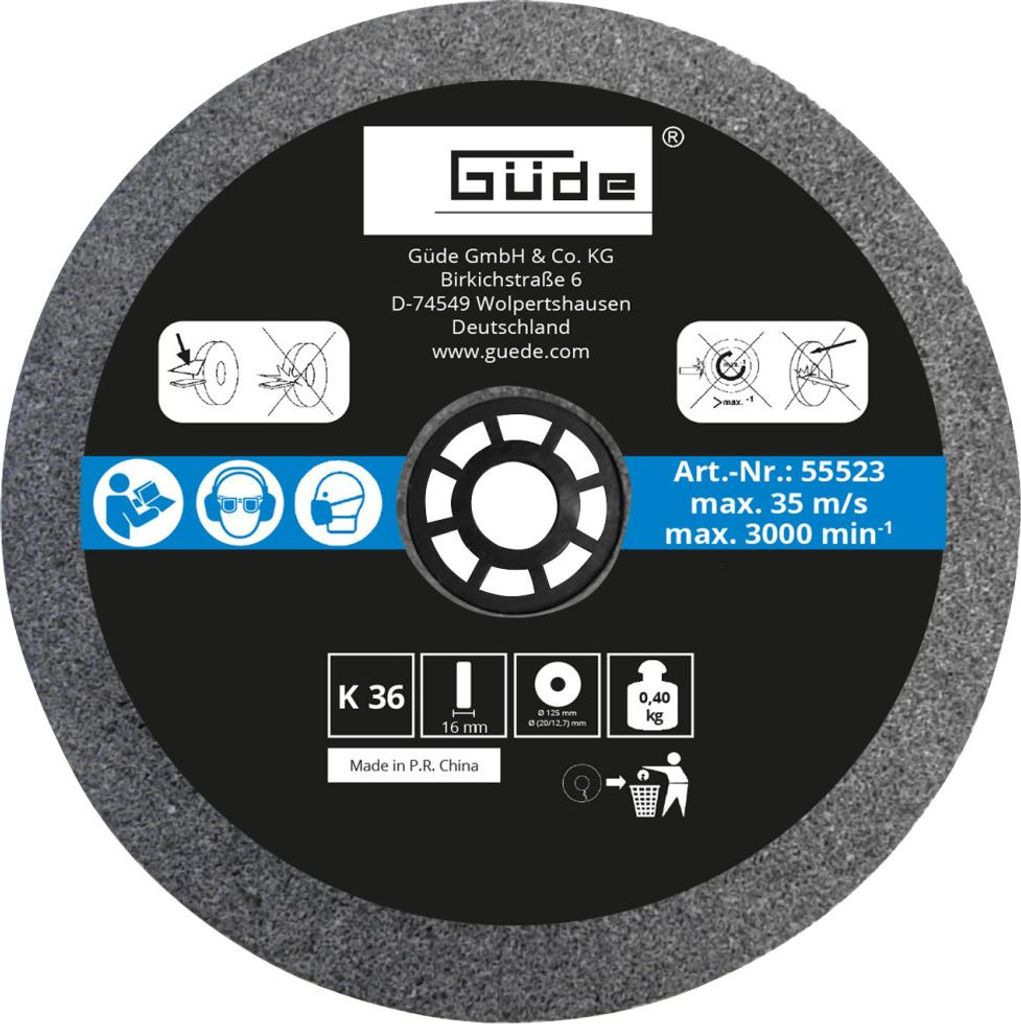 Güde Schleifscheibe 125x16x20 mm K36