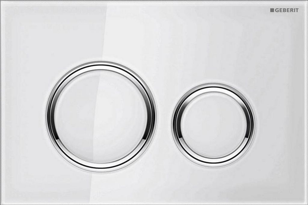 Geberit Sigma50 Betätigungsplatte, für 2-Mengen-Spülung, Metallfarbe verchromt, rund, 115.884.SI.1