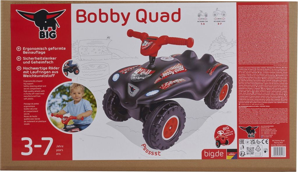 BIG Bobby Quad Racing Red, 3 Jahr(e), 4 Rad/Räder, Produktbild 