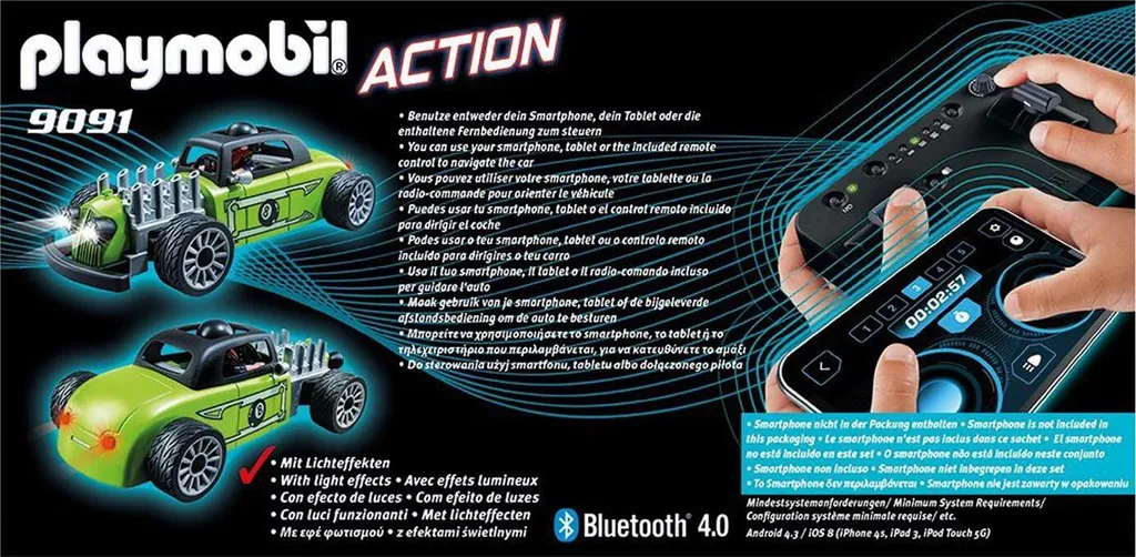 PLAYMOBIL 9091 Racer Bluetooth avec effets lumineux et pilotage mobile