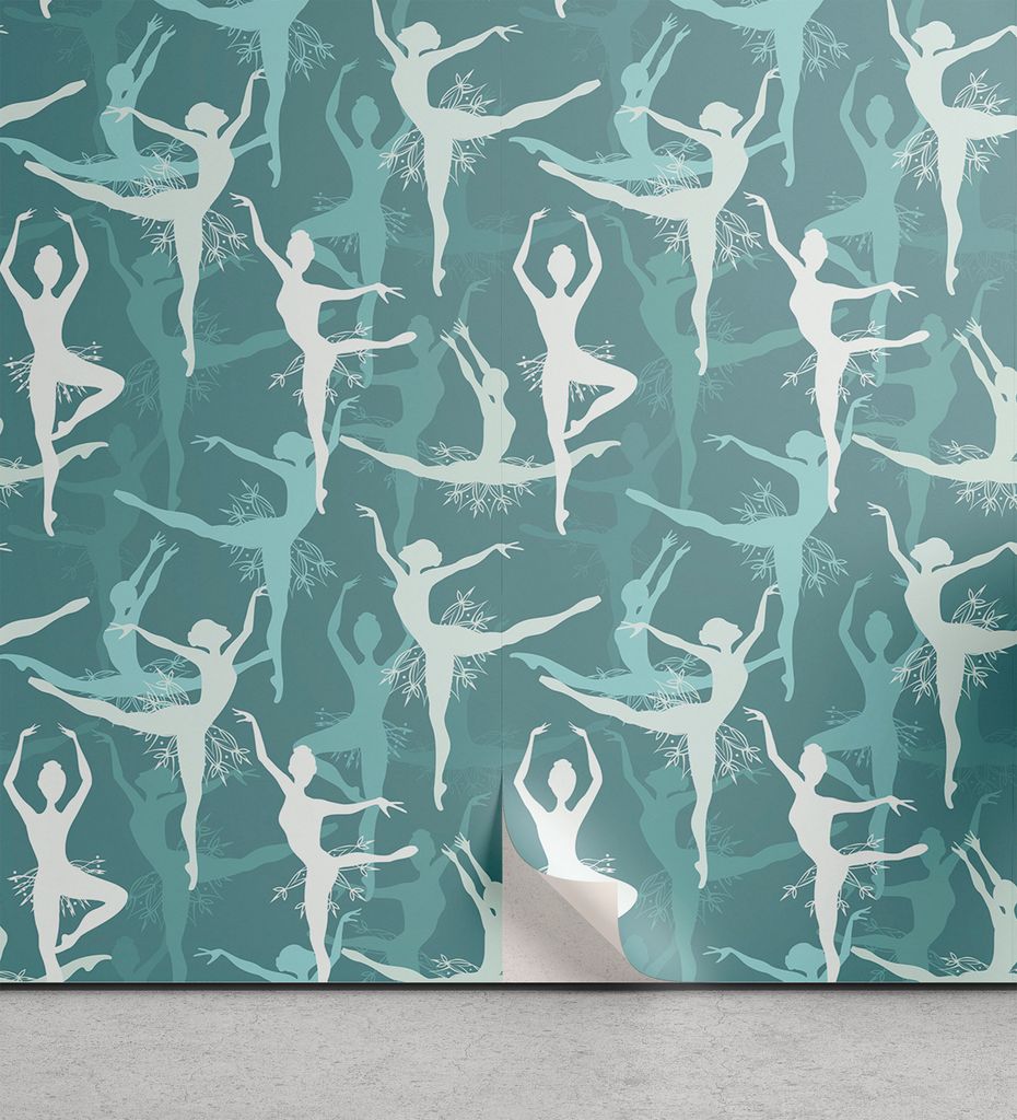 ABAKUHAUS Klassisch abziehbare & klebbare Tapete für Zuhause, Ballerinas Tanzen Kunst, selbstklebendes Wohnzimmer Küchenakzent, 33 cm x 90 cm, Te...