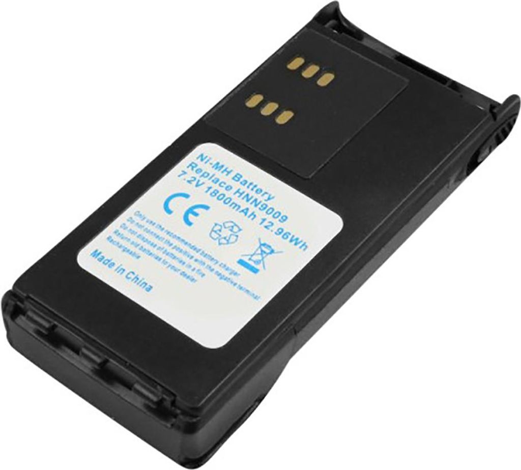 Avizar, NiMH Akku 1800mAh 7,2V für Motorola Talkie-Walkie GP340 GP380, Schwarz
