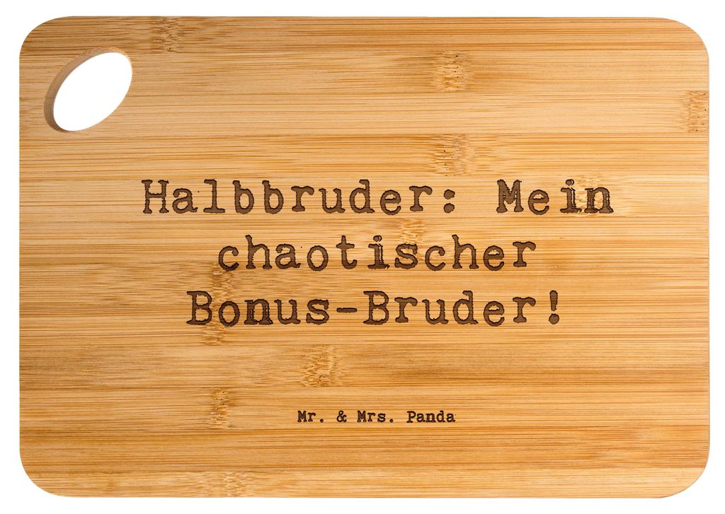 Mr. & Mrs. Panda schneidbrett Spruch Halbbruder Chaos - Produktbild 