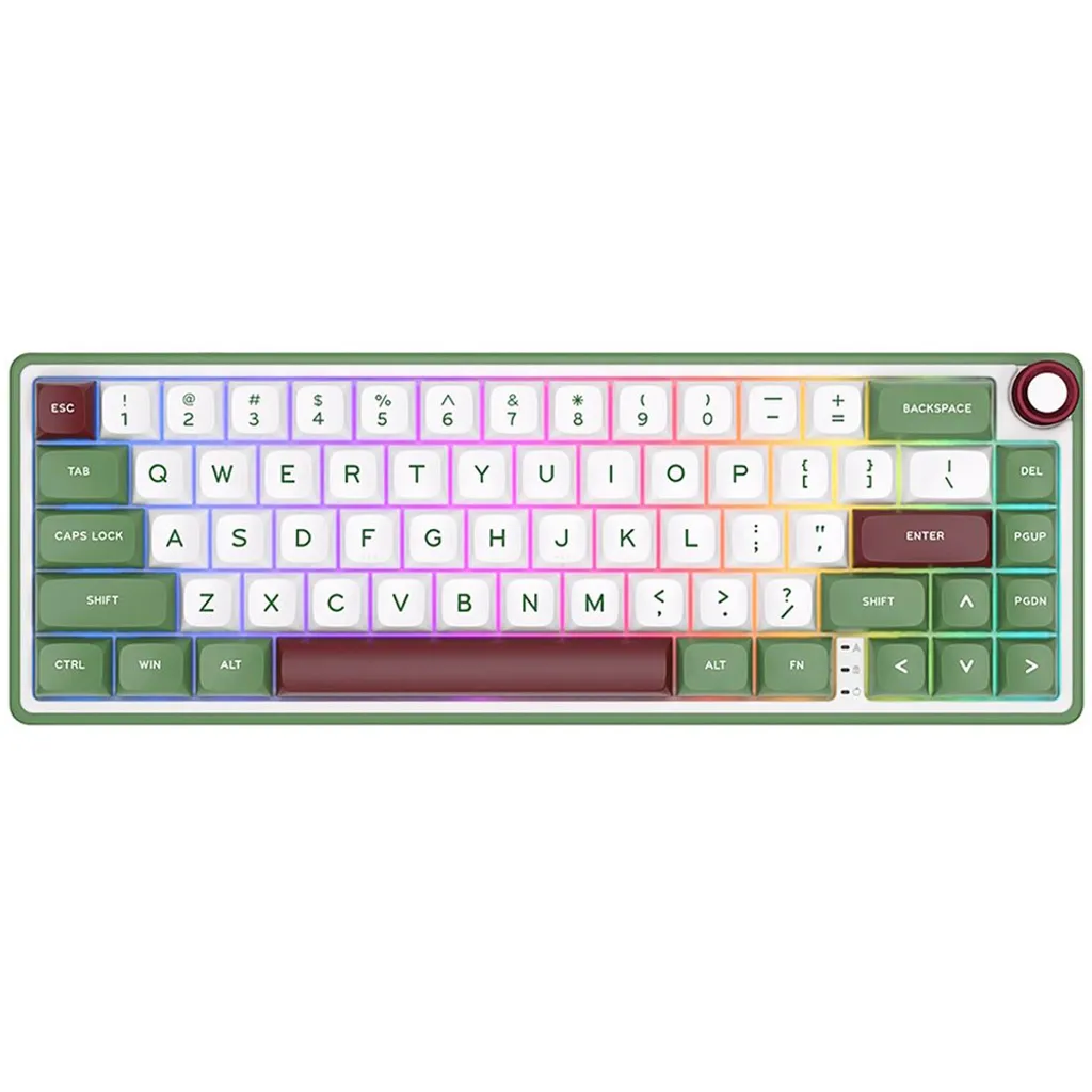 Clavier Royal Kludge R65 Vert avec Switches Chartreuse en Layout US