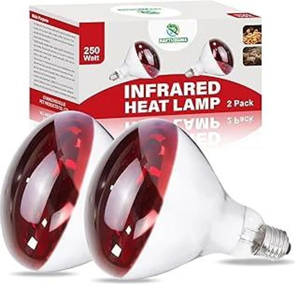 Set 2 Lampade Infrarossi 250W R125 E27 per Calore Terapeutico
