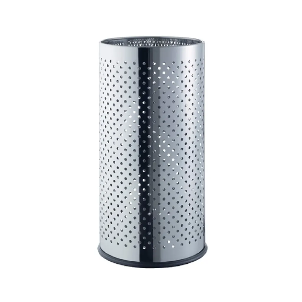 Porte-parapluie Helit en acier perforé chrome brillant - Ø 240 mm