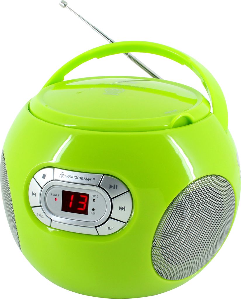 Soundmaster SCD2120GR Boombox tragbares Radio mit CD-Player Hörbuchfunktion Kinderradio Seniorenradio