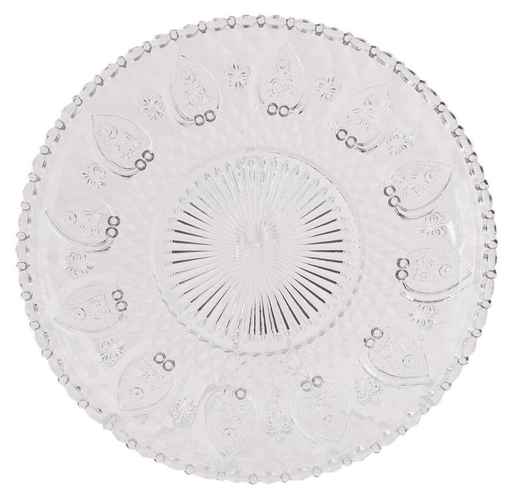 Piatto da portata Clayre & Eef Ø 25 cm in vetro Immagine del prodotto 
