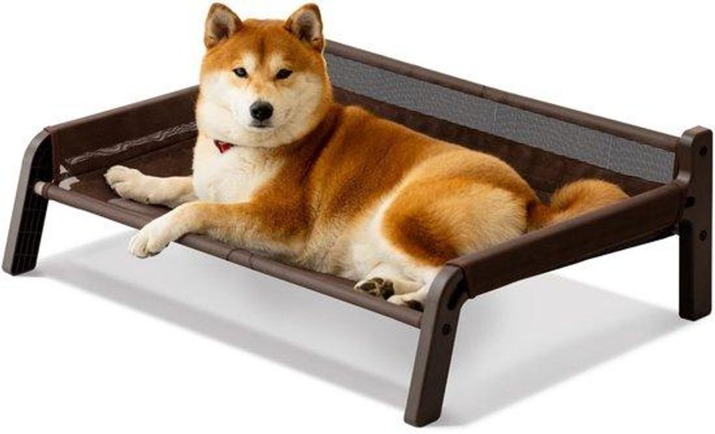 Hundebett aus Mesh, braun, XL, für kleine bis große Hunde