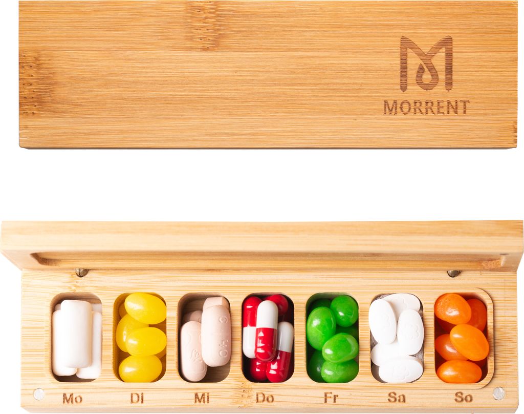 Tablettenbox 7 Tage, Pillendose mit verbessertem offenem Produktbild 