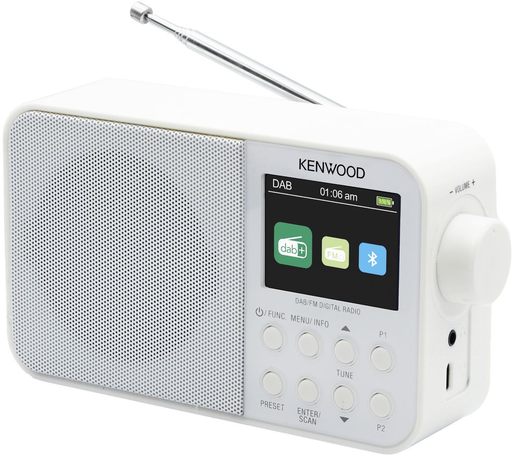 Kenwood CR-M30DAB-W, Tragbar, Digital, DAB, DAB+, FM, 87,5 Produktbild 
