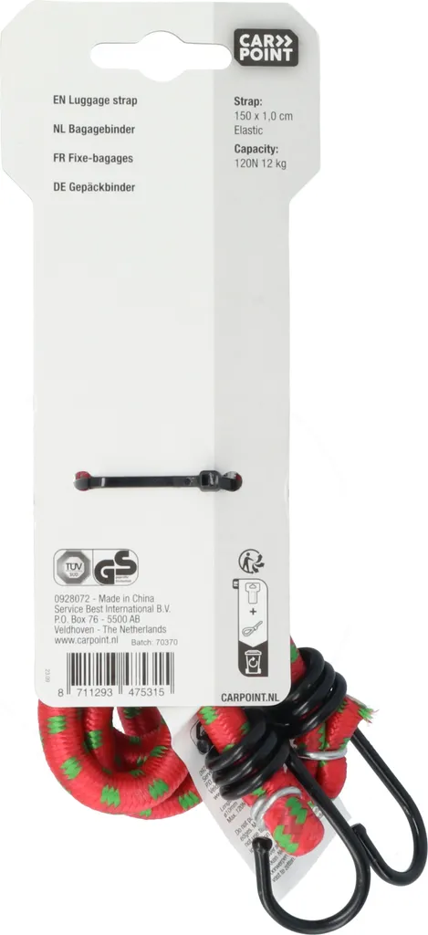 Portapacchi Carpoint 150cm 10mm - Robustezza Certificata per Auto - 6