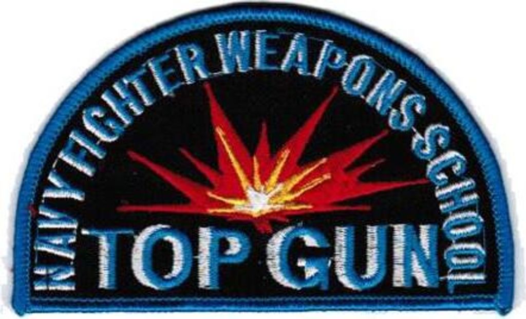 Aufnäher - TOP GUN - 00702 - Gr. ca. 10,5 x 6,5 cm - Patches Stick Applikation