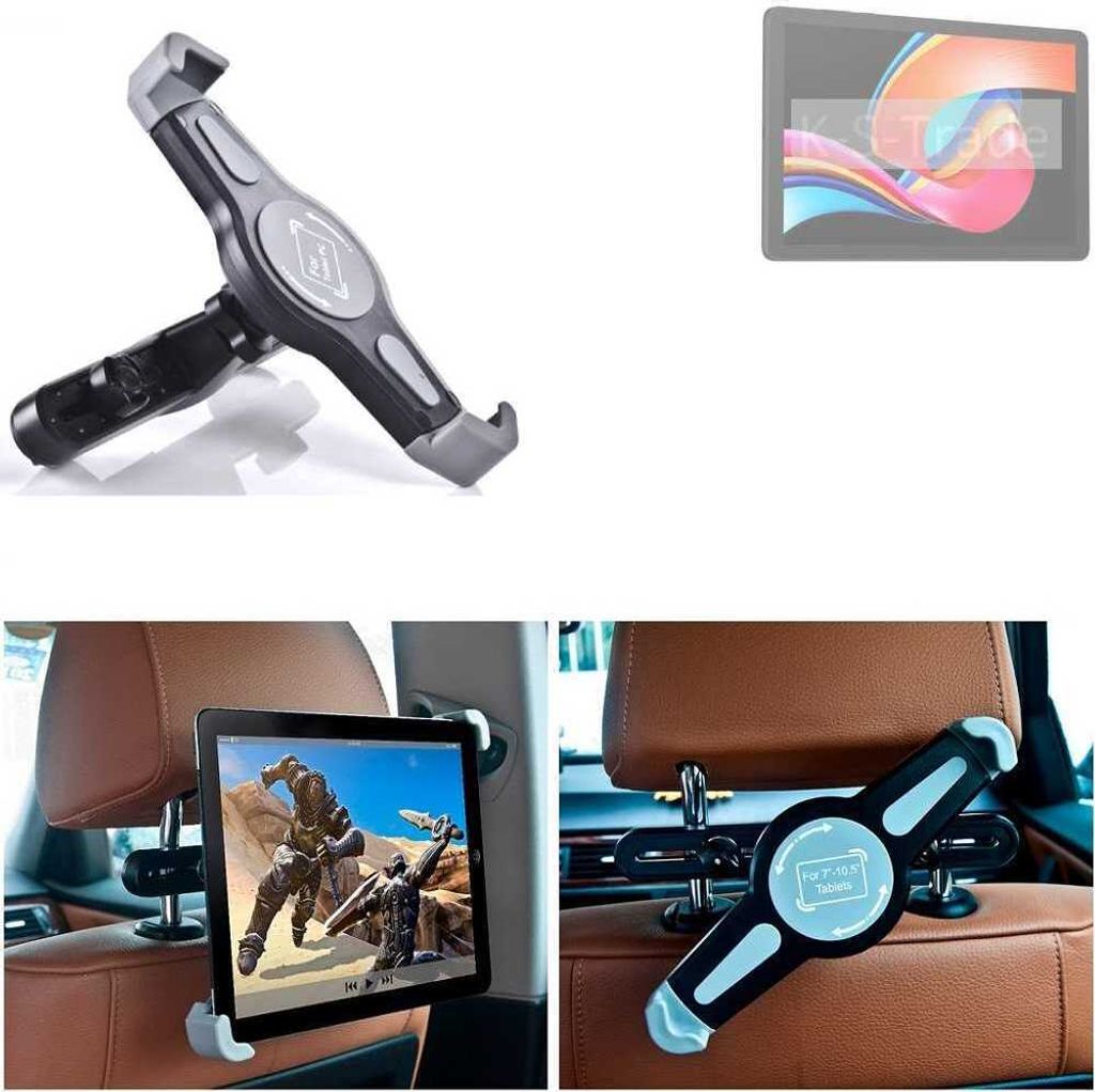 K-S-Trade Tablethalterung kompatibel mit TCL Tab 10 Gen 2 KFZ Kopfstützen Halterung 360° Auto Sitzhalterung Headrest Holder Halter Tablet PC