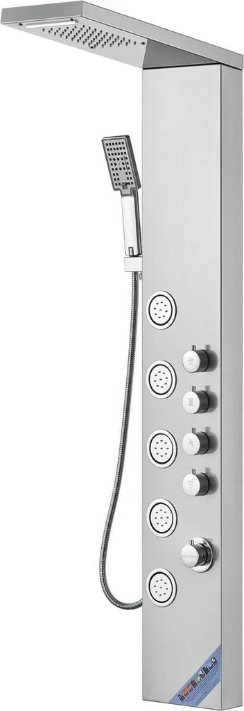 Panneau de douche 4 modes avec 5 jets de massage et douchette main - 9