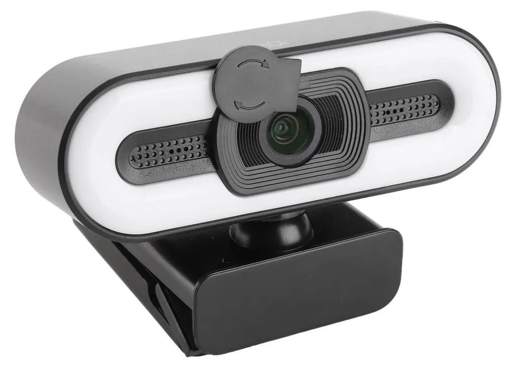 Caméra de Streaming 4K avec Éclairage LED Intégré et Micro USB pour PC