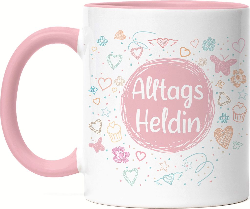 Alltagsheldin Tasse Rosa Dankeschön Geschenk Danke Sagen Für Alles Helden des Alltags