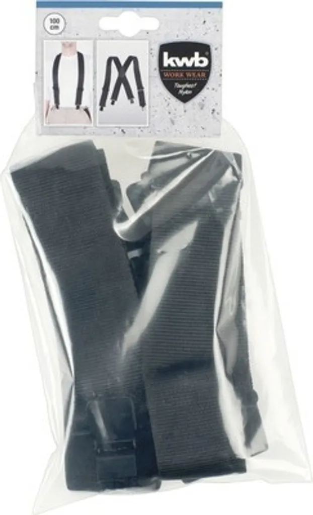 KWB 908110 Bretelle Professionali Nere 100cm Regolabili per Divise