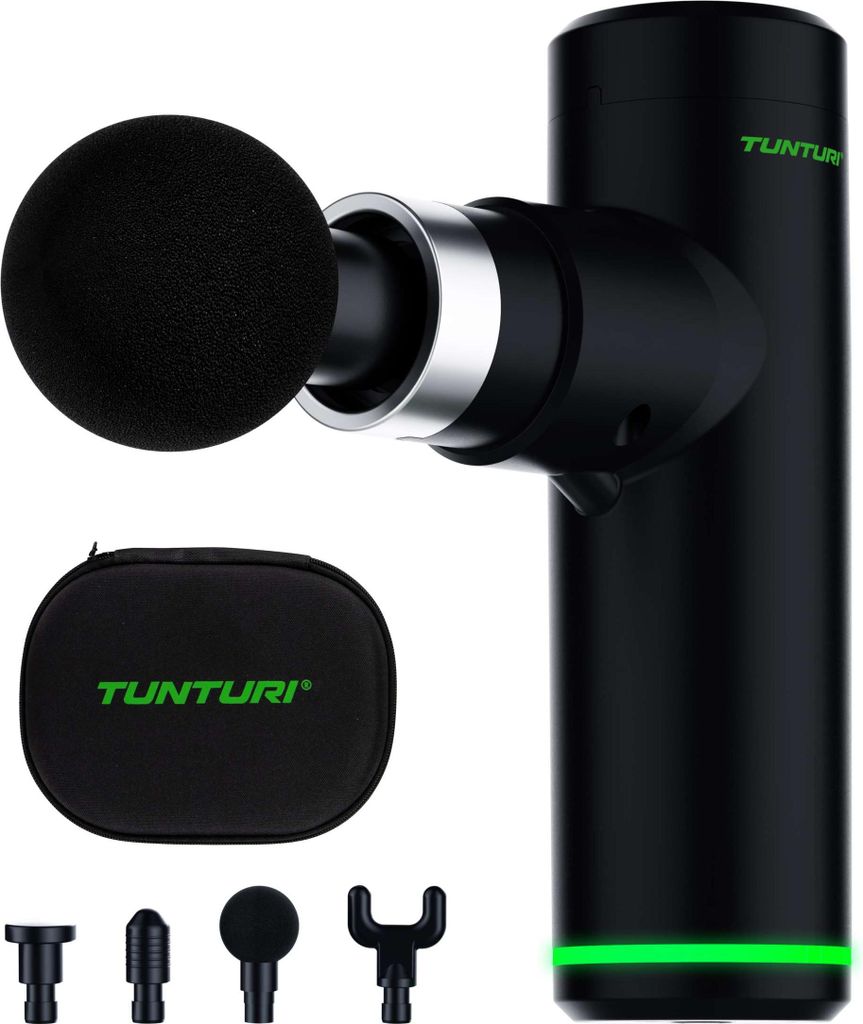 Tunturi MG30 Massagepistole Mini , Taschenformat, ultraleise Massage Pistole, Massage gun, Entspannung und Massage, Massagegerät mit 6 Geschwindig...