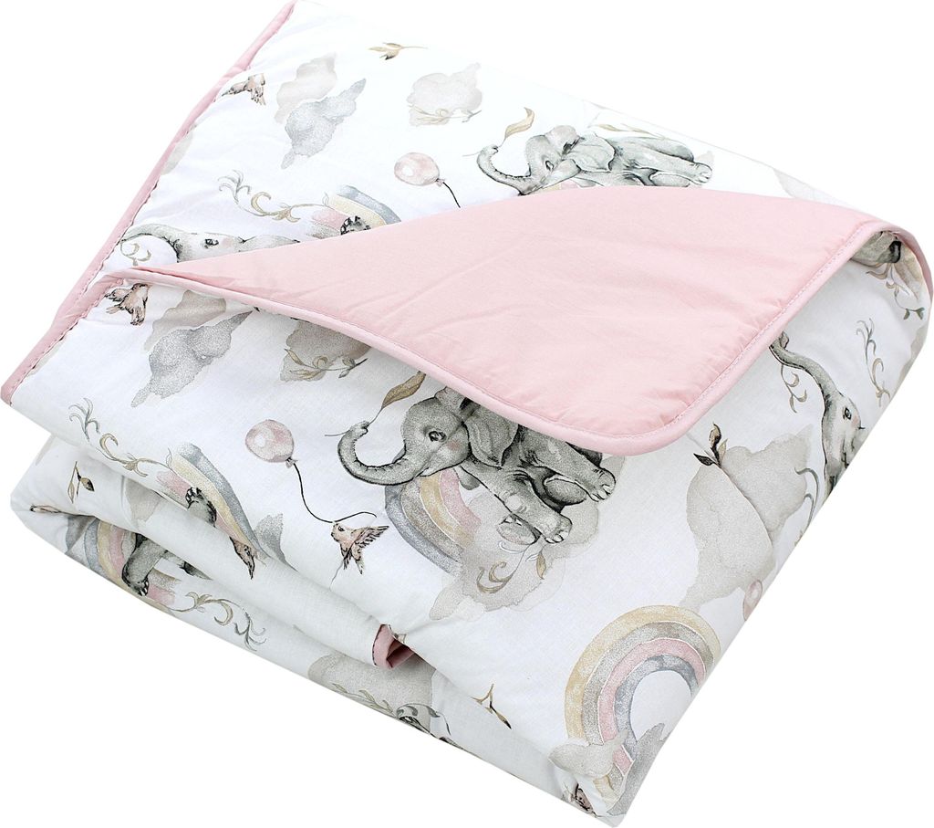 TupTam Baby Spielmatte Kinder Große Spieldecke Gepolstert XXL Krabbeldecke 120 x 120 cm Babyzimmer Schlafteppich, Farbe: Elefanten Regenbogen Grau...