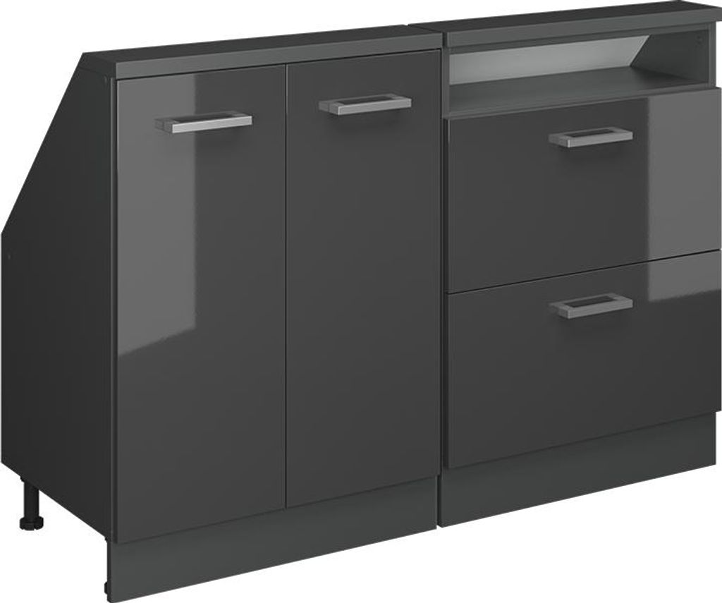 Küchenschrank für Dachschrägen Vicco R-Line Anthrazit Produktbild 