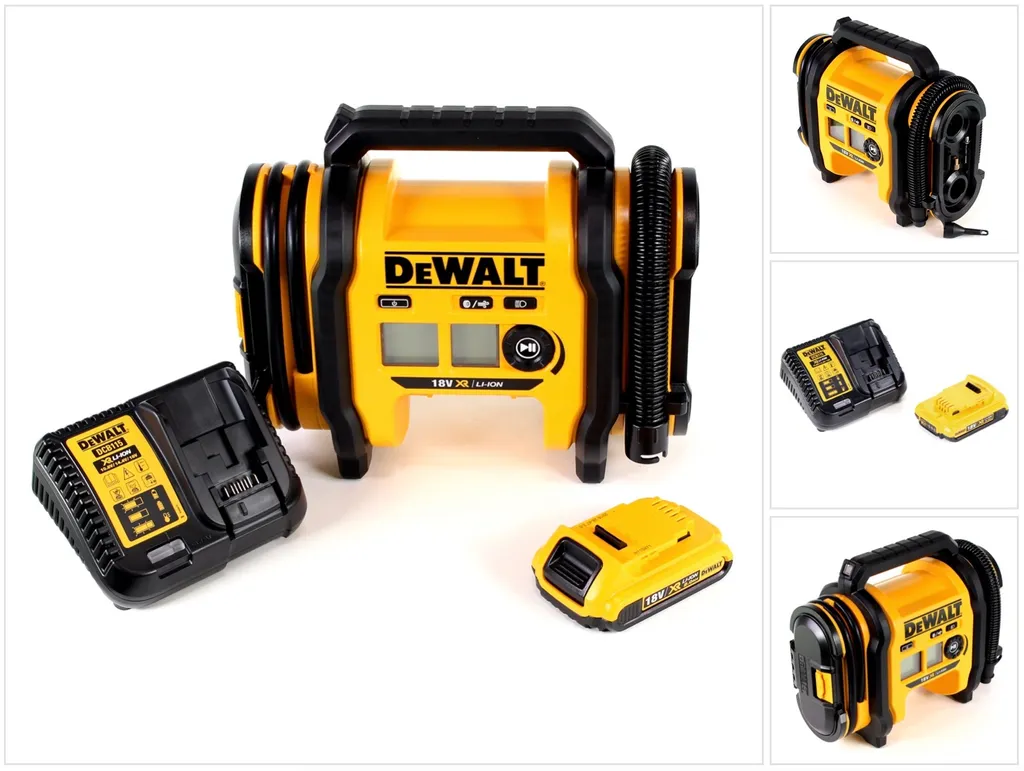 Compresseur gonfleur 18V DeWalt DCC018N XR 11 bar kit batterie 2,0 Ah