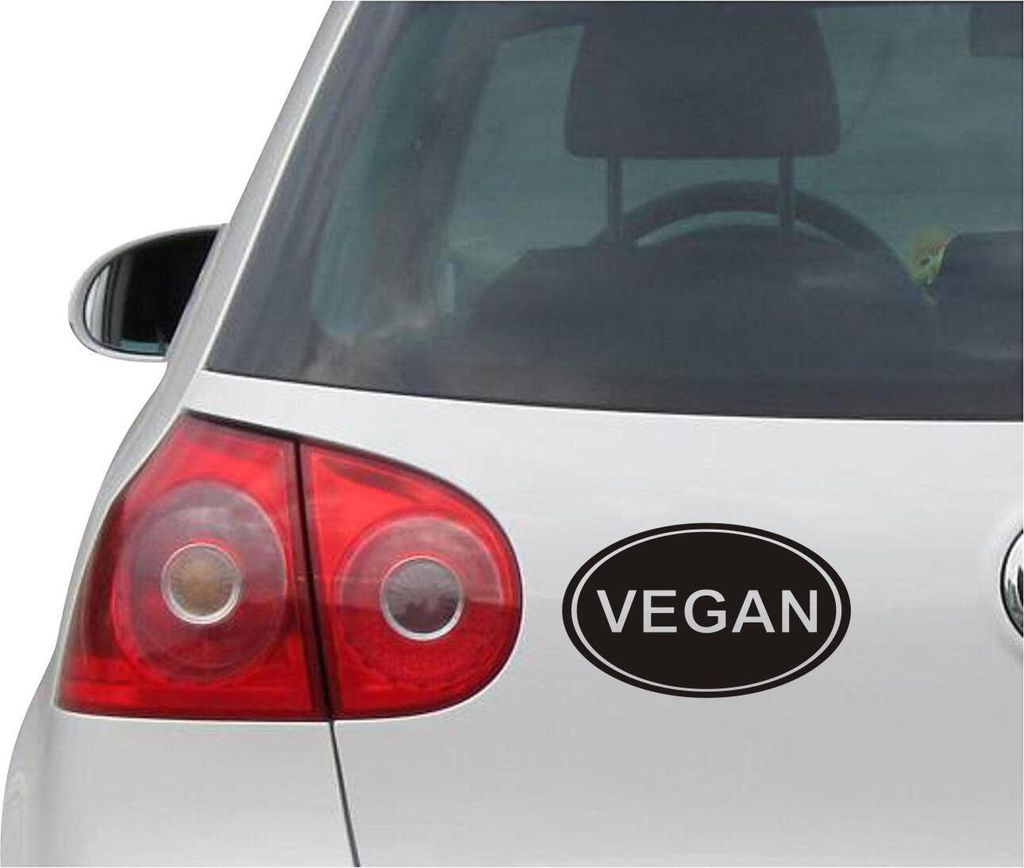 Aufkleber / Autoaufkleber - JDM - Die cut - VEGAN Vegetarian - Folie Auto Decal Sticker - schwarz - 139mm x101mm