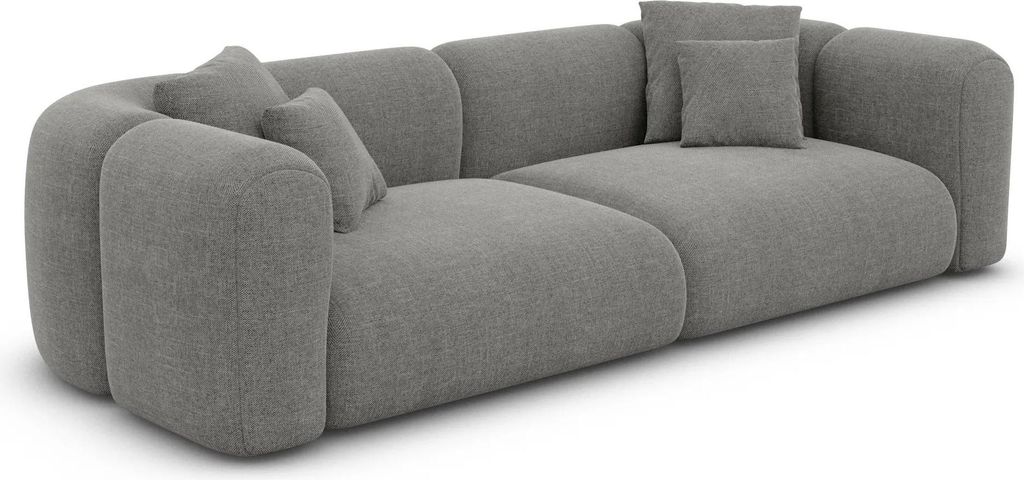 Strukturstoff 3-Sitzer Couch Belio Grau