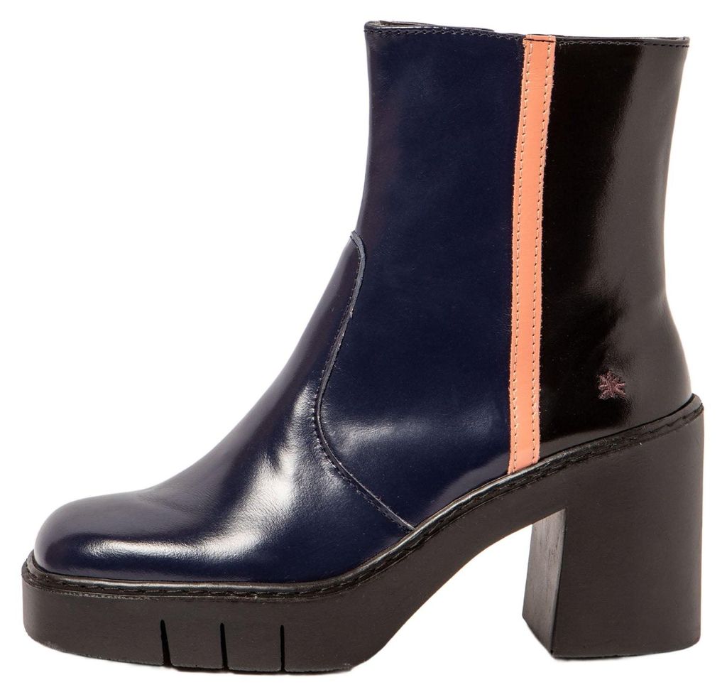 Art Stiefeletten mit Absatz Damen 1974 NAPPA SHINNY NAVY-BLACK/BERNA Bunt