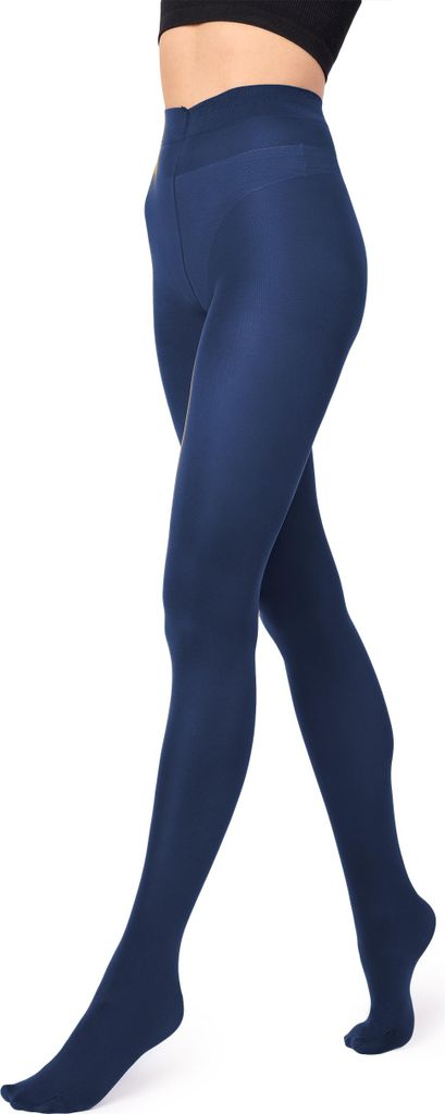 Merry Style Bunte Damen Strumpfhose Microfaser 40 DEN(Marineblau, M) .