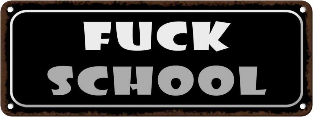 vianmo Blechschild 10x27 cm Fuck scholl Dekoration