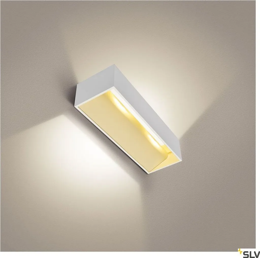 Applique murale LED design SLV LOGS IN L carrée blanc chaud variable