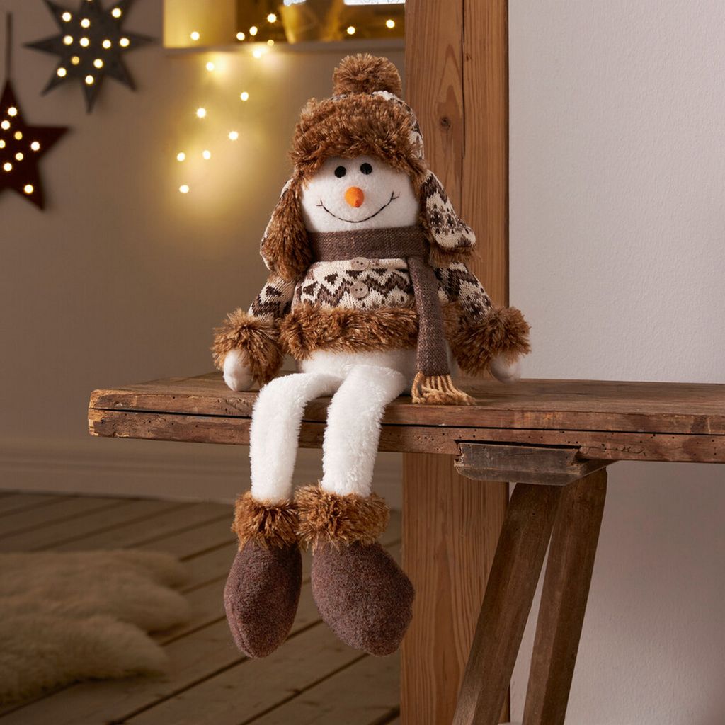 Matches21 HOME & HOBBY Lustige Schneemann Deko Figuren Für Weihnachten Im 4er Set - Kleine 11cm Weihnachtsfiguren Als Innen Weihnachtsdeko - Süße Schneemänner Als Wohnzimmer Weihnachtsdekoration
